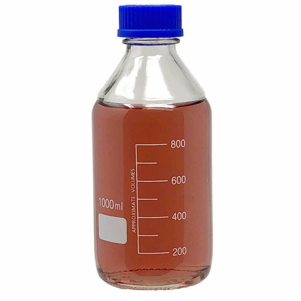 1 L glass media bottle, GL45 cap