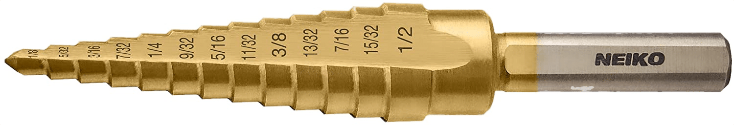 1/8"–1/2" step drill bit